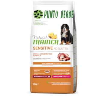 NATURAL TRAINER PUPPY MEDIUM MAXI ANATRA NO GLUTEN KG 12