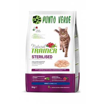 NATURAL TRAINER CAT STERILISED ADULT CARNI BIANCHE KG 3