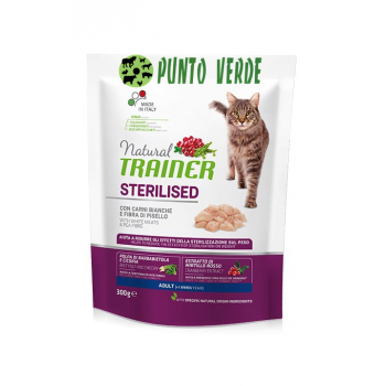 NATURAL TRAINER CAT STERILISED ADULT CARNI BIANCHE GR. 300