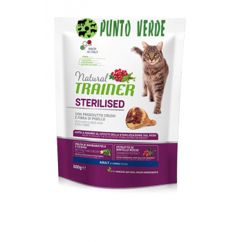 NATURAL TRAINER CAT STERILISED ADULT PROSCIUTTO CRUDO GR. 300