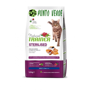 NATURAL TRAINER CAT STERILISED ADULT SALMONE KG 1,5