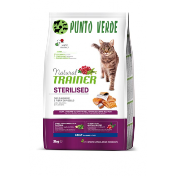 NATURAL TRAINER CAT STERILISED ADULT SALMONE KG 3