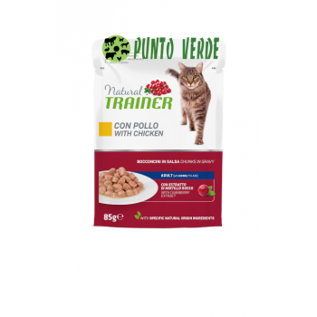 NATURAL TRAINER CAT WET ADULT POLLO GR. 85