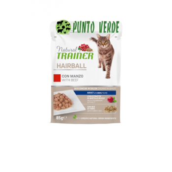 NATURAL TRAINER CAT WET HAIRBALL MANZO GR. 85