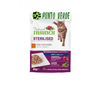 NATURAL TRAINER CAT WET STERILISED TACCHINO GR. 85
